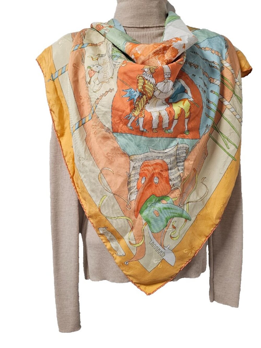 Vintage Hermes Carnavel de Venise/Fetes Venitiennes by Hubert de Watrigant
